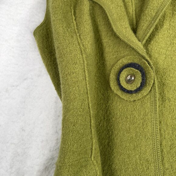 NTCO Nomadic Traders Wool Vest Women's Sz M Asymmetrical Green Fairy Whimsigoth - Picture 5 of 16